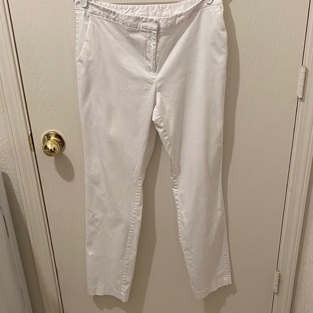 Covington Women’s Classic White Straight Leg Trousers Size 10
